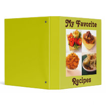 My Favorite Recipes - Designer Cookbook Vinyl Binder