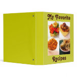 My Favorite Recipes - Designer Cookbook Vinyl Binder