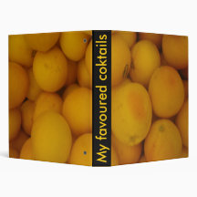 My favoured coktails 3 ring binder