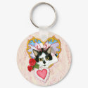 My Feline Valentine Cat Keychain