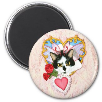 My Feline Valentine Cat Magnet magnet