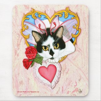 My Feline Valentine Cat Mousepad mousepad