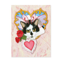 My Feline Valentine Cat Postcard