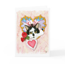 My Feline Valentine Fairy Cat Greeting Card