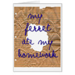 My Ferret Ate My Homework cards