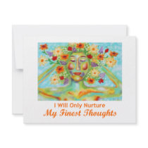 My Finest Thoughts Affirmation Card/Mini Print invitations by Victoriart My Finest Thoughts Affirmation Card/Mini Print invitations