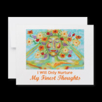 My Finest Thoughts Affirmation Card/Mini Print invitations
