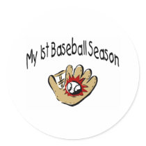My First Baseball Season stickers by TeeZazzle My First Baseball Season stickers