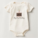 My First Birthday Cake Girl Organic  t-shirts