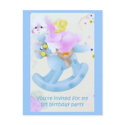 My first birthday party postcards by myhome71