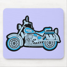My First Blue Motorcycle Mouse Pads
