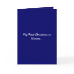 My First Christmas in Heaven Blue Greeting Card