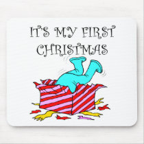 My First Christmas mousepads by funnyholidaytshirts My First Christmas mousepads