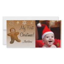 My First Christmas Photo Card Template photo cards
