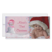 My First Christmas Photo Card Template photocard