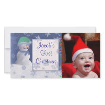 My First Christmas Photo Card Template photo cards