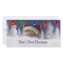 My First Christmas Photo Card Template photo cards