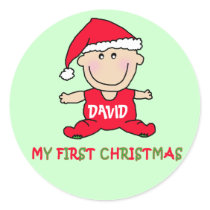 My First Christmas Tshirt to Customize Stickers