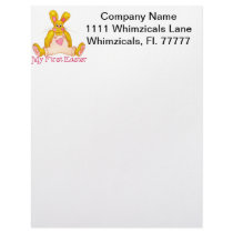 My First Easter Country Bunny Letterhead Design