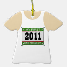 My First Half Marathon - 2011 Christmas Ornament