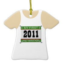 My First Half Marathon - 2011 Christmas Ornament