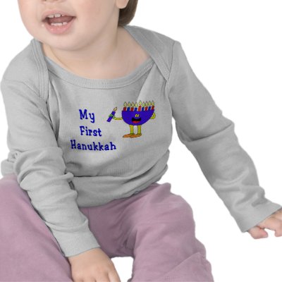 My First Hanukkkah Infant Long Sleeve T shirt by familytshirtsgifts