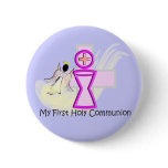 My First Holy Communion Chalice and Angel Button
