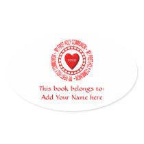 My First Holy Communion Oval Stickers
