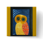 My First Owl Painting Buttons