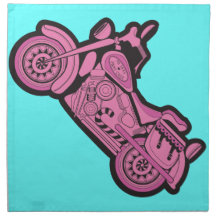 My First Pink Motorcycle Cloth Napkins