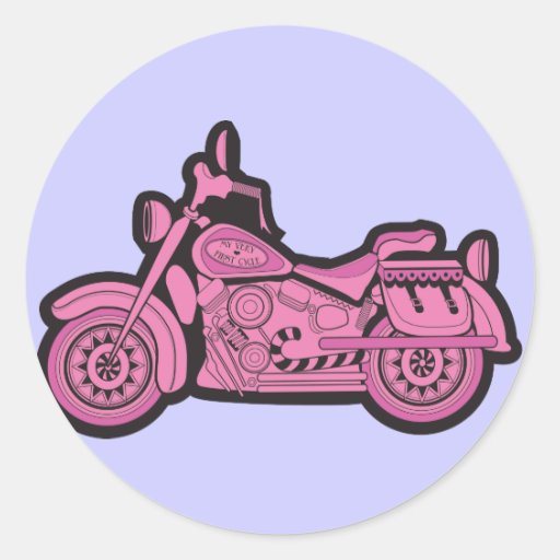My First Pink Motorcycle Stickers