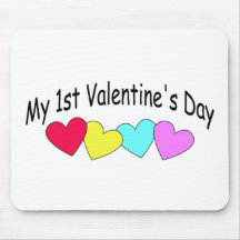 My First Valentines Day Hearts Mouse Pad