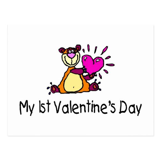 My First Valentines Day Postcard
