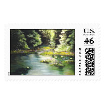 "My Fishing Hole" postage by paintonmypaws "My Fishing Hole" postage