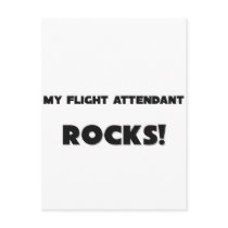 MY Flight Attendant ROCKS! postcards by professions MY Flight Attendant ROCKS! postcards