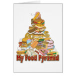 My Food Pyramid ~ Junk Food Snacks Greeting Card