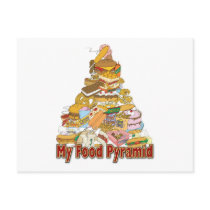 My Food Pyramid ~ Junk Food Snacks Post Card