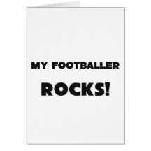 MY Footballer ROCKS! Greeting Cards