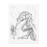 My friend the wolf postcard