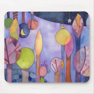 My Garden at Night Inspirational Mousepad by daphne1024