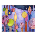 My Garden At Night Print print