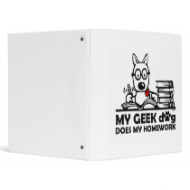 My geek dog does my homework binder