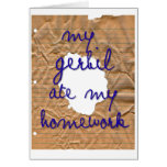 My Gerbil Ate My Homework cards