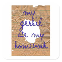 My Gerbil Ate My Homework Stickers