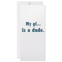 My gf...is a dude. custom rack card