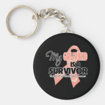 My Girlfriend is a Survivor - Uterine Cancer Keychains