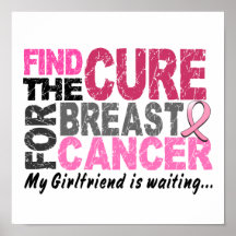 My Girlfriend is Waiting Breast Cancer Posters