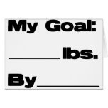 My Goal in Pounds Card