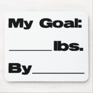 My Goal in Pounds mousepad