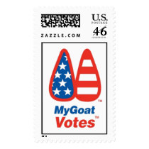 My Goat Votes In The USA! postage by MyDogVotes My Goat Votes In The USA! postage